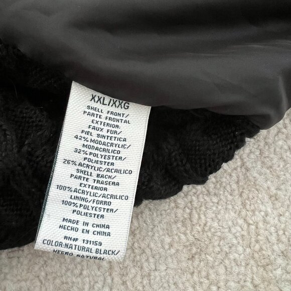 Sebby Faux Fur Cardigan Sweater Vest XXL - Picture 9 of 10